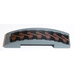 LEGO Dark Stone Gray Slope 1 x 4 Curved Double with Copper Links Sticker (93273)