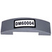 LEGO Dark Stone Gray Slope 1 x 4 Curved Double with &#039;DM60004&#039; Sticker (93273)