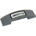 LEGO Dark Stone Gray Slope 1 x 4 Curved Double with &#039;JM60110&#039; License Plate Sticker (93273)