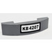 LEGO Dark Stone Gray Slope 1 x 4 Curved Double with &#039;KB 4207&#039; Sticker (93273)