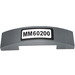 LEGO Dark Stone Gray Slope 1 x 4 Curved Double with MM60200 License Plate Sticker (93273)