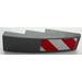 LEGO Dark Stone Gray Slope 1 x 4 Curved with Red and White Danger Stripes (Right) Sticker (11153)