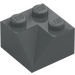 LEGO Dark Stone Gray Slope 2 x 2 (45°) with Double Concave (Rough Surface) (3046 / 4723)