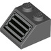 LEGO Dark Stone Gray Slope 2 x 2 (45°) with Ventilation Grille with Horizontal Bars (3039)