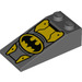 LEGO Dunkles Steingrau Steigung 2 x 4 (18°) mit Batman Logo (30363 / 68184)