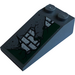 LEGO Dark Stone Gray Slope 2 x 4 (18°) with Dark Green Moss and Bricks Sticker (30363)