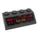 LEGO Donker Steengrijs Helling 2 x 4 (45°) met Control Panels Sticker met ruw oppervlak (3037)