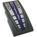 LEGO Dark Stone Gray Slope 2 x 4 Curved with Purple Stripe, Silver Plates and Rivets Sticker (93606)