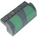 LEGO Dark Stone Gray Slope 2 x 4 x 1.3 Curved with Sand green and gray Camouflage 77012 - 2 Sticker (6081)