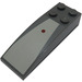 LEGO Gris pierre foncé Pente 2 x 6 Incurvé avec Dark rouge Dot et Medium Stone grise Panneau Autocollant (44126)