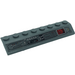 LEGO Dark Stone Gray Slope 2 x 8 (45°) with Control Panel, Levers, Dials, Buttons, Monitor Sticker (4445)