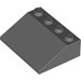 LEGO Dark Stone Gray Slope 3 x 4 (25°) (3016 / 3297)