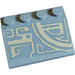 LEGO Donker Steengrijs Helling 3 x 4 (25°) met Dark Tan Design 75186 Sticker (3016)