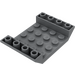 LEGO Donker Steengrijs Helling 4 x 6 (45°) Dubbele Omgekeerd met Open Midden zonder gaten (30283 / 60219)