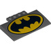 LEGO Dark Stone Gray Slope 5 x 8 x 0.7 Curved with Batman Logo (15625 / 16762)
