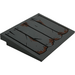 LEGO Dark Stone Gray Slope 6 x 8 (10°) with Rusting and Cracked Sheet Metal Roof Sticker (3292)