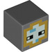 LEGO Dark Stone Gray Square Minifigure Head with Diver Face (1010 / 19729)