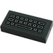 LEGO Dark Stone Gray Tile 1 x 2 with Keyboard Sticker with Groove (3069)