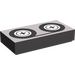 LEGO Dunkles Steingrau Fliese 1 x 2 mit Tape Reels mit Nut (3069 / 81466)