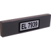 LEGO Dark Stone Gray Tile 1 x 4 with EL 7939 License Plate Sticker (2431)