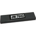 LEGO Dark Stone Gray Tile 1 x 4 with &quot;JM 7642&quot; Sticker (2431)