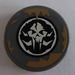 LEGO Dark Stone Gray Tile 2 x 2 Round with Skull Head Sticker with &quot;X&quot; Bottom (4150)
