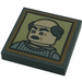 LEGO Gris pierre foncé Tuile 2 x 2 avec Uncle Leo Minifigure Autocollant avec rainure (3068)