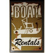 LEGO Dark Stone Gray Tile 2 x 3 with &#039;BOAT Rentals&#039; Sticker (26603)