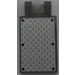 LEGO Dark Stone Gray Tile 2 x 3 with Horizontal Clips with 6 Black Rivets on Silver Tread Plate Sticker (&#039;U&#039; Clips) (30350)