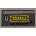 LEGO Dark Stone Gray Tile 2 x 4 with &quot;ADU ALIEN DEFENCE UNIT&quot; Right Sticker (87079)