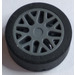 LEGO Grigio pietra scuro Tire, Low Profile, Narrow Ø14.58 X 6.24 with Rim Ø11,176 x 6,2