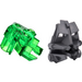 LEGO Dark Stone Gray Toa Head with Transparent Green Toa Eyes/Brain Stalk