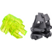 LEGO Dark Stone Gray Toa Head with Transparent Neon Green Toa Eyes/Brain Stalk