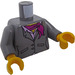 LEGO Mørk stengrå Torso med Jakke, Lyserød Blouse, og Magenta Halstørklæde (76382 / 88585)