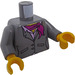 LEGO Dark Stone Gray Torso with Jacket, Pink Blouse, and Magenta Scarf (76382 / 88585)