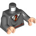 LEGO Dark Stone Gray Torso with Sweater with Gryffindor Colors (73403 / 76382)