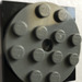 LEGO Gris pierre foncé Turntable 4 x 4 x 0.667 avec Noir Verrouillage Base