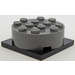 LEGO Grigio pietra scuro Turntable with Black Flat Base