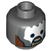 LEGO Dark Stone Gray Uruk-hai Berserker Head (Safety Stud) (3626 / 11005)