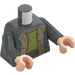 LEGO Mørk stengrå Viktor Krum Minifig Torso (973)