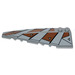 LEGO Dunkles Steingrau Keil 10 x 3 x 1 Doppelt Gerundet Links mit Sith Muster Aufkleber (50955 / 50956)