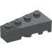 LEGO Dark Stone Gray Wedge Brick 2 x 4 Left (41768)