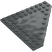 LEGO Dark Stone Gray Wedge Plate 10 x 10 without Corner without Studs in Center (92584)