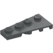 LEGO Mørk steingrå Kile Plate 2 x 4 Vinge Venstre (41770)