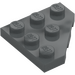 LEGO Dark Stone Gray Wedge Plate 3 x 3 Corner (2450)