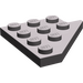 LEGO Dunkles Steingrau Keil Platte 4 x 4 Flügel Links (3936)