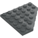 LEGO Dark Stone Gray Wedge Plate 6 x 6 Corner (6106)