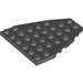 LEGO Dark Stone Gray Wedge Plate 7 x 6 with Stud Notches (50303)