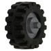 LEGO Tmavě kamenná šedá Wheel Centre with Stub Axles with Tire with Offset Tread with Band Around Center of Tread