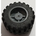 LEGO Dark Stone Gray Wheel Hub 14.8 x 16.8 with Centre Groove with Black Tire 30.4 x 14